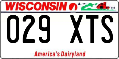 WI license plate 029XTS