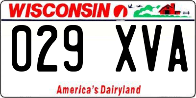 WI license plate 029XVA