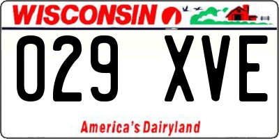 WI license plate 029XVE