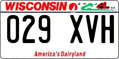 WI license plate 029XVH