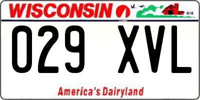 WI license plate 029XVL