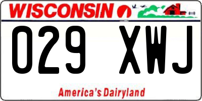 WI license plate 029XWJ