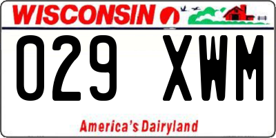 WI license plate 029XWM