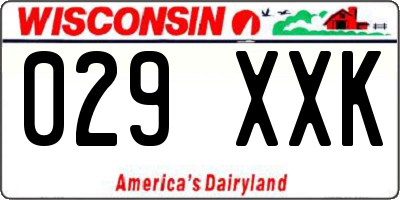 WI license plate 029XXK