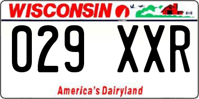 WI license plate 029XXR