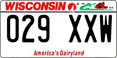 WI license plate 029XXW