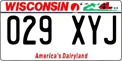 WI license plate 029XYJ