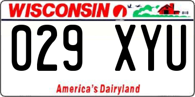 WI license plate 029XYU