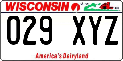 WI license plate 029XYZ