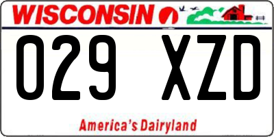 WI license plate 029XZD
