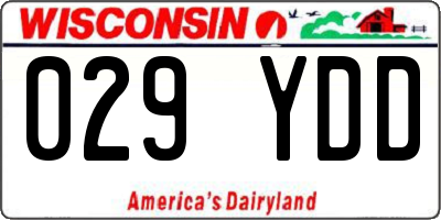 WI license plate 029YDD