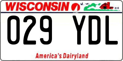 WI license plate 029YDL