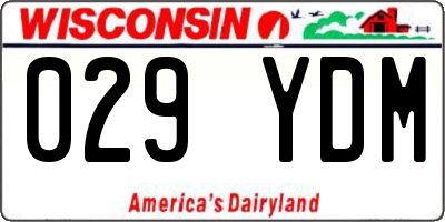 WI license plate 029YDM