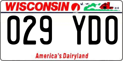WI license plate 029YDO