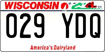 WI license plate 029YDQ