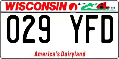 WI license plate 029YFD