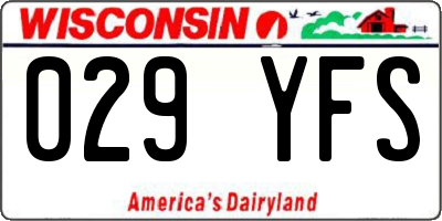 WI license plate 029YFS