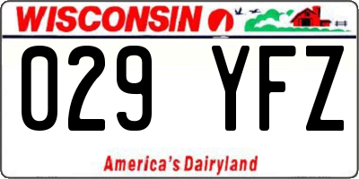 WI license plate 029YFZ