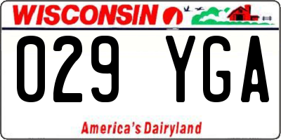 WI license plate 029YGA