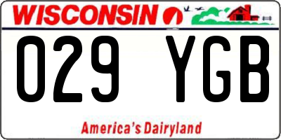 WI license plate 029YGB