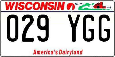 WI license plate 029YGG