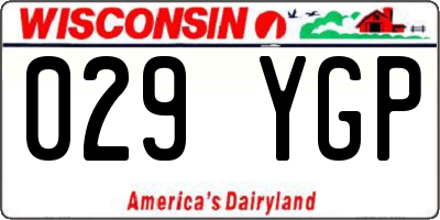 WI license plate 029YGP