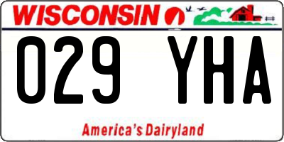 WI license plate 029YHA