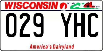 WI license plate 029YHC