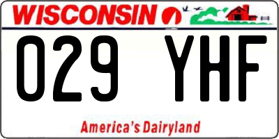 WI license plate 029YHF