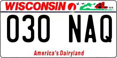 WI license plate 030NAQ