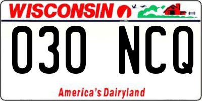 WI license plate 030NCQ