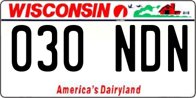 WI license plate 030NDN