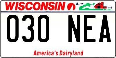 WI license plate 030NEA