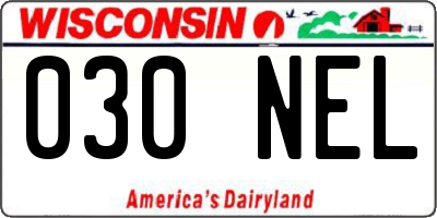 WI license plate 030NEL