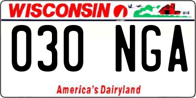 WI license plate 030NGA