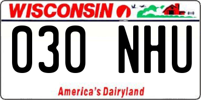 WI license plate 030NHU