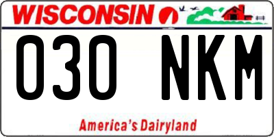 WI license plate 030NKM