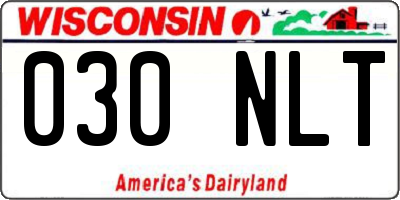 WI license plate 030NLT