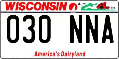 WI license plate 030NNA