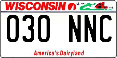 WI license plate 030NNC