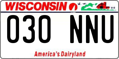 WI license plate 030NNU