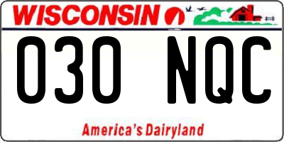 WI license plate 030NQC