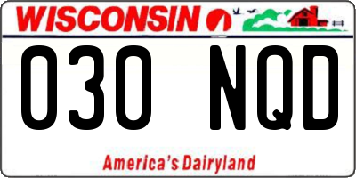 WI license plate 030NQD