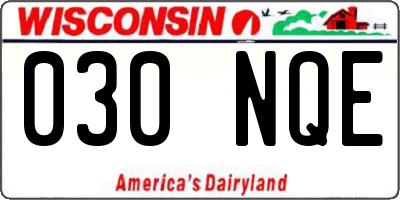WI license plate 030NQE