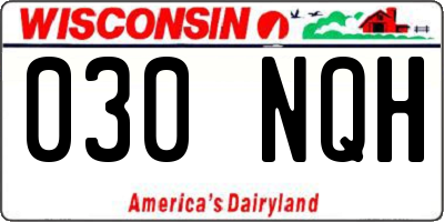 WI license plate 030NQH