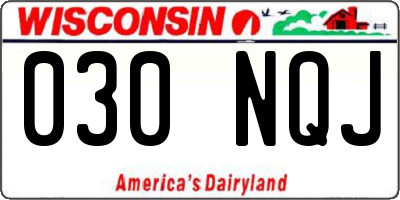 WI license plate 030NQJ