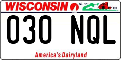 WI license plate 030NQL