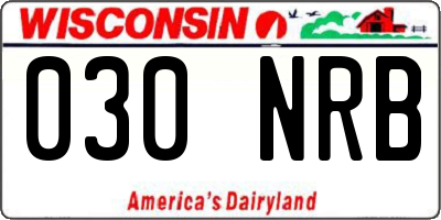 WI license plate 030NRB
