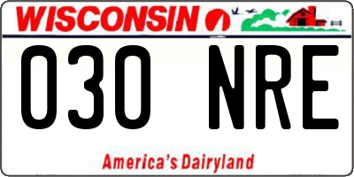 WI license plate 030NRE