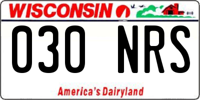 WI license plate 030NRS